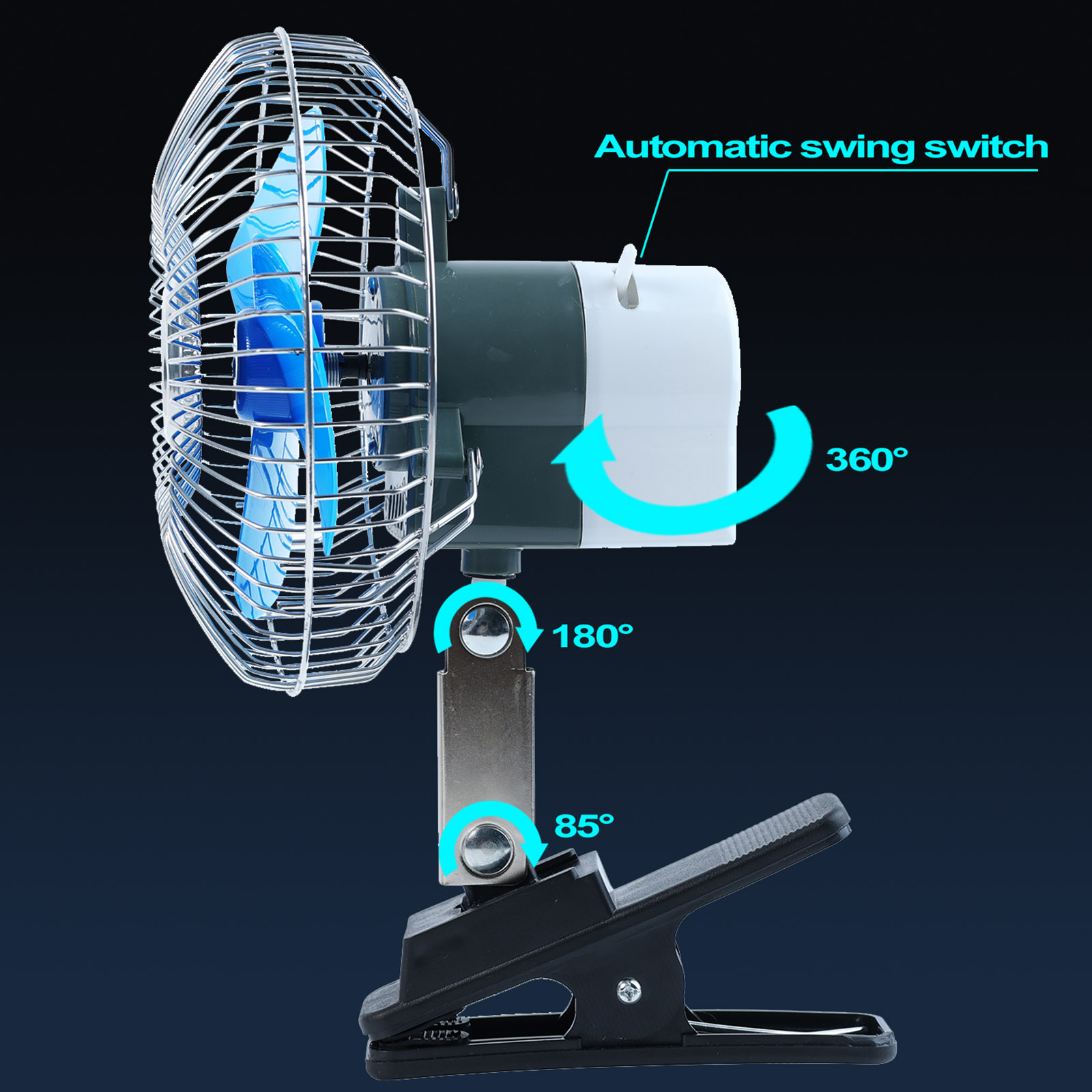 360 회전 여름 자동차 냉각 진동 선풍기, 휴대용 천 - Oscillating Fan Clip 리뷰 및 가격